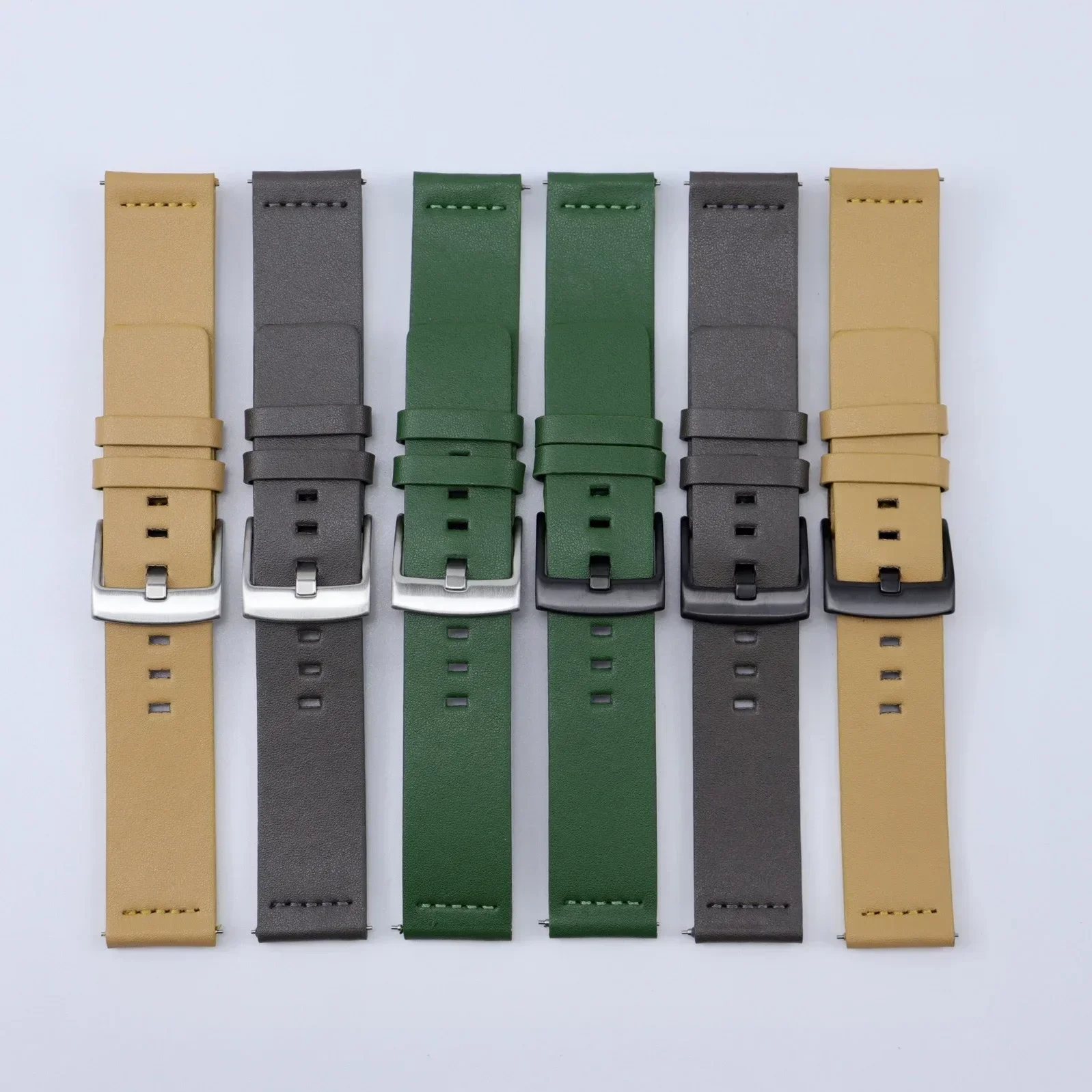 20mm 22mm Watch band Quick release Leather Strap for Samsung Galaxy Watch 3 Active2 40 44mm huawei watch gt 2 WatchBand 18 24mm