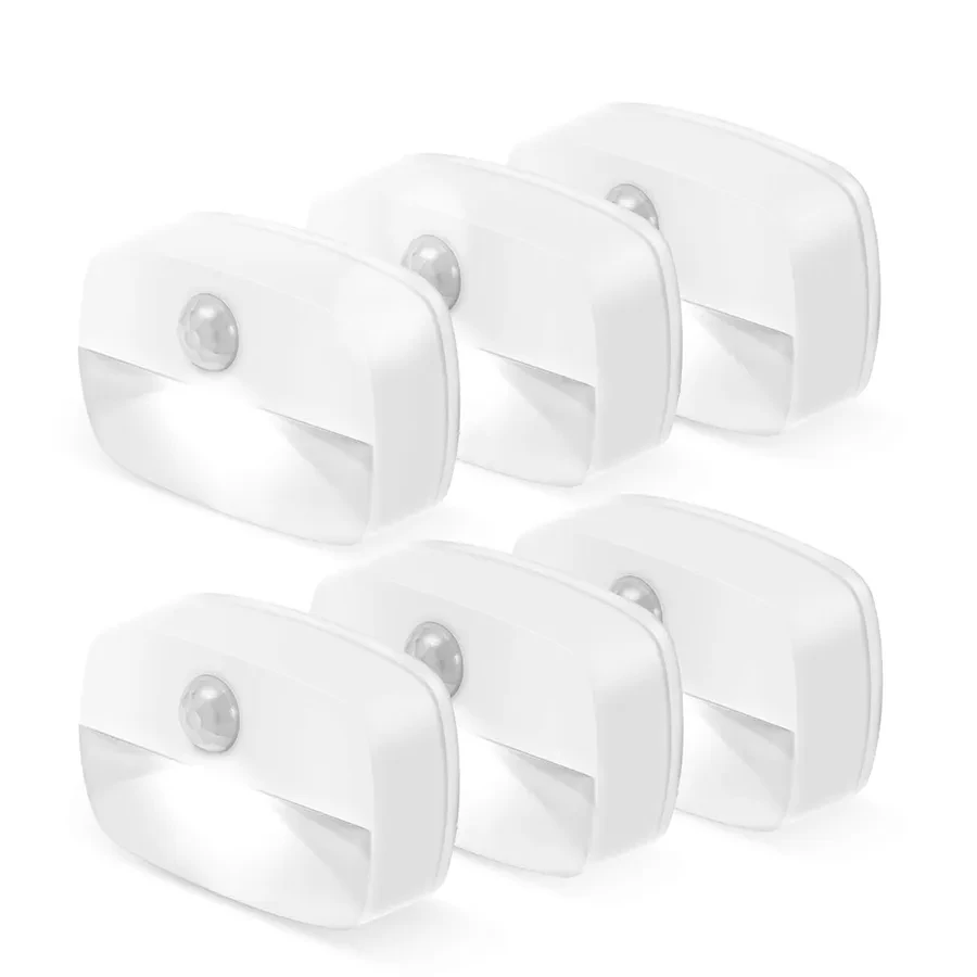 Auto ON/OFF LED สมาร์ทโคมไฟกลางคืนภายใต้ตู้ Light PIR Motion Sensor ห้องครัวห้องนอนสําหรับ Night ตู้ตู้เสื้อผ้าบันได