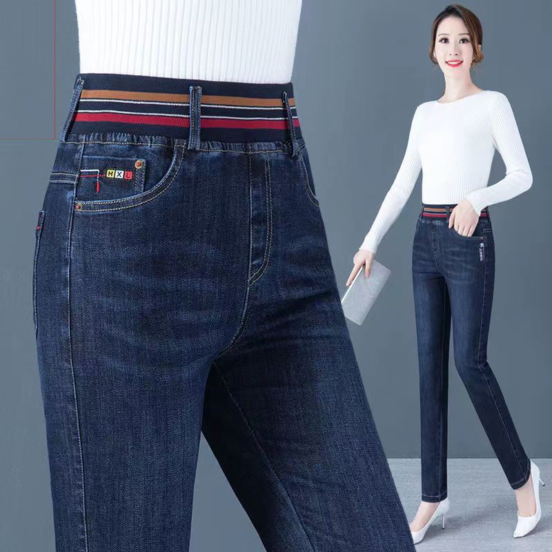 Winter verdicken Bleistift Jeans Frauen lässig dünn Plüsch Samt gefüttert Jeans hose Mutter warm große Größe 36 High Waist Stretch Vaqueros