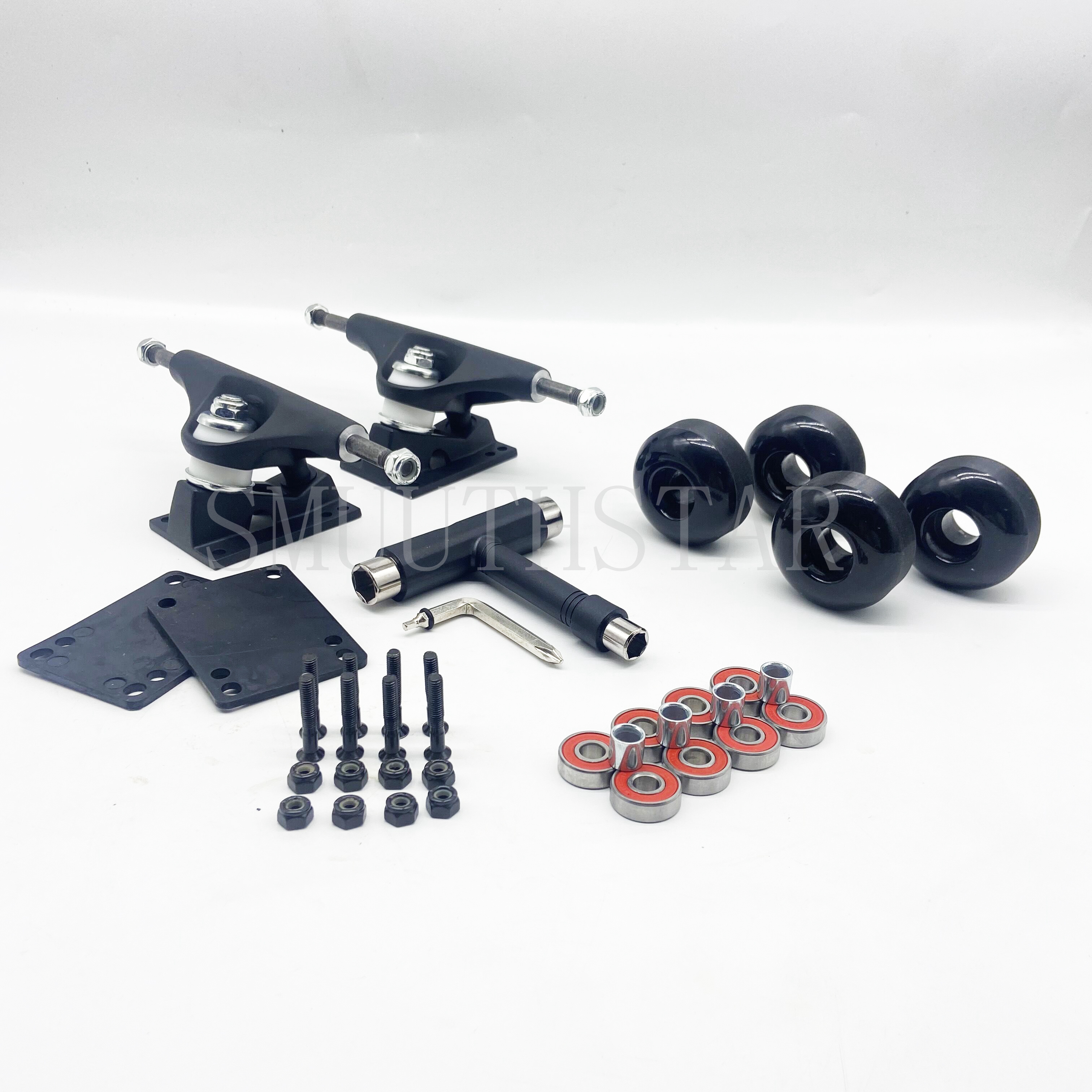 New Arrival Skateboard Wheels 95A Double Rocker Skate Wheel 52mm*32mm With 5 Inch Skateboard Trucks High-Speed Silent Bearing