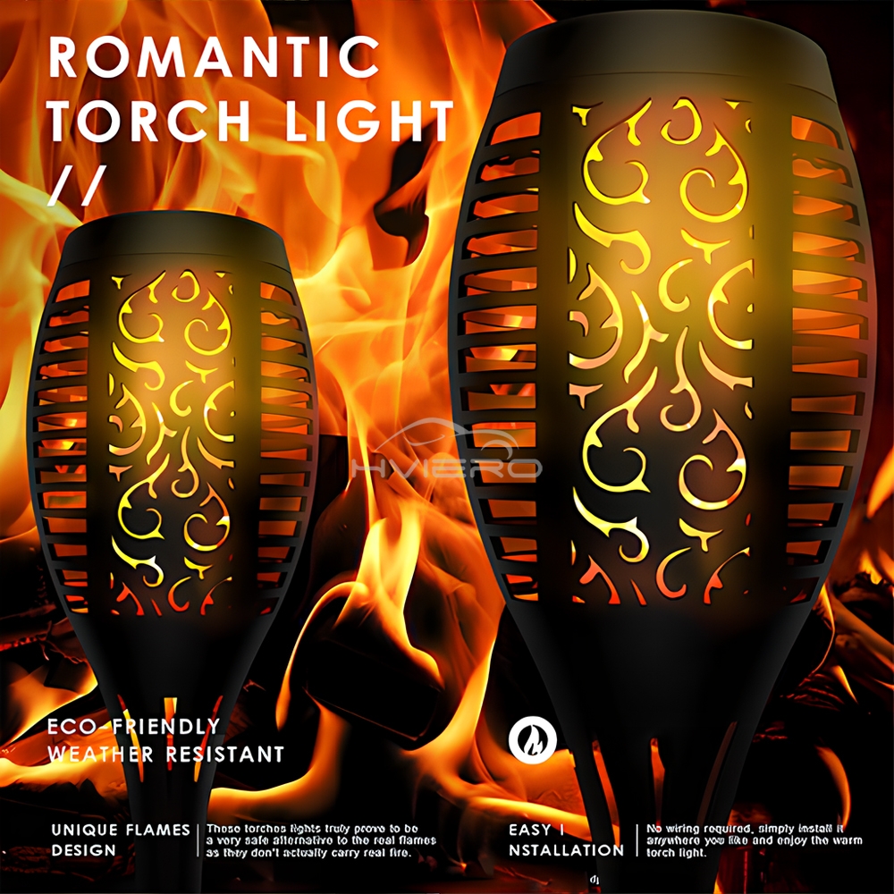 1/2/4/8Pcs Solar Flame Lights 12LED Bulbs Flickering Waterproof Garden Decoration Outdoor Lawn Path Yard Patio Night Floor Lamps