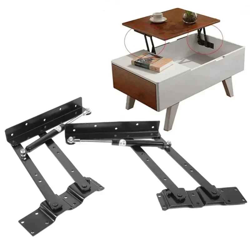 2PCS กาแฟตาราง Multi-Functional Desktop พับ Lifter Hydraulic Air สนับสนุนยก Rod พับเฟอร์นิเจอร์ฮาร์ดแวร์