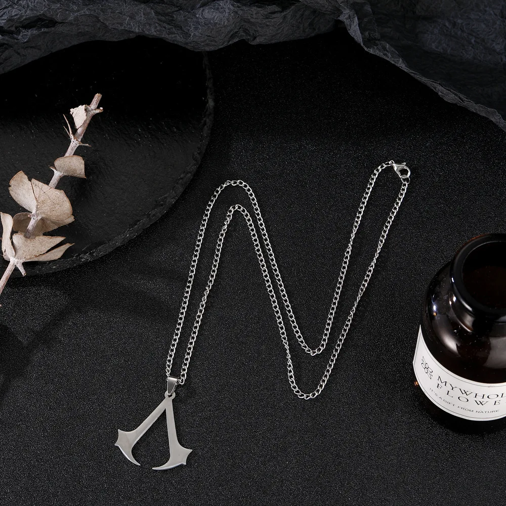 Colgante de acero inoxidable Assassin Syndicate Creed DIY, juego de película, Anime, collar de Cosplay, regalo de joyería para hombres