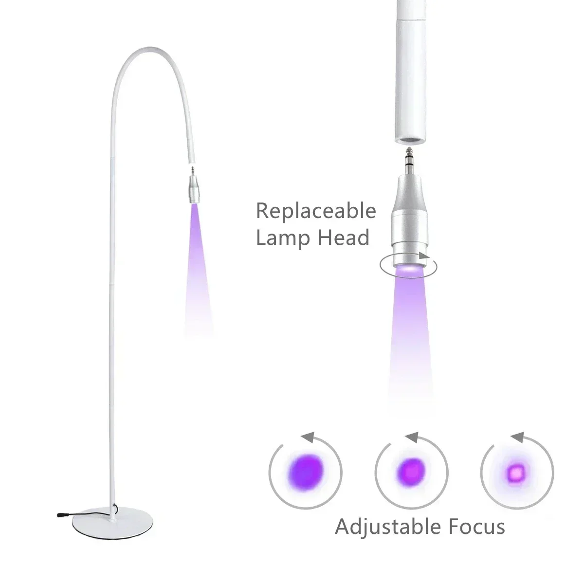 Lámpara de curado UV para pestañas de 10W, suelo con interruptor de pie, extensión de pestañas postizas, secador de uñas, pegamento de injerto, luz de curado rápido