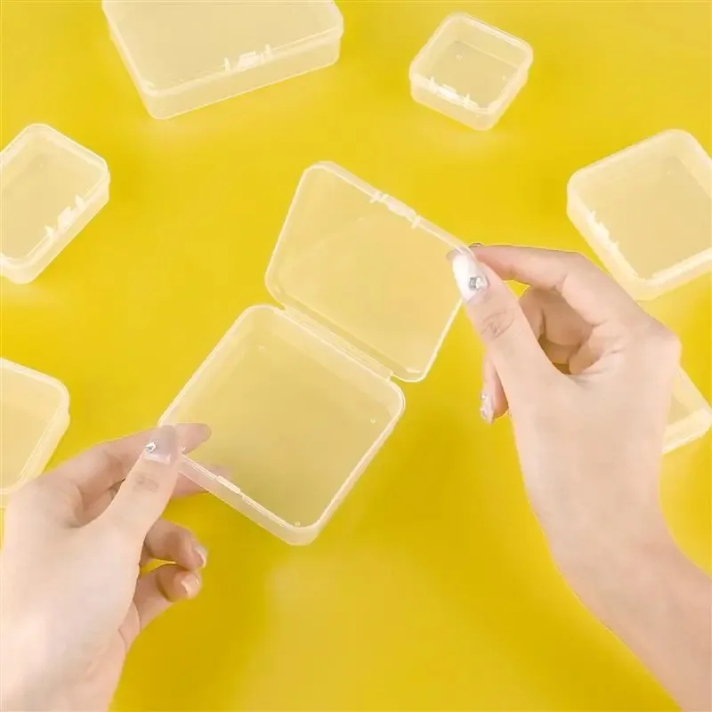 10pcs Plastic Box Rectangular Box Translucent Box Packing Box Storage Box Dustproof Solid Strong Jewelry Storage Case Container