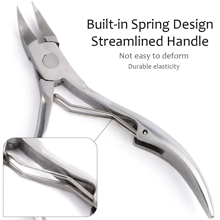 เล็บกรรไกร Cuticle Clipper เล็บ Nippers Dead Skin Remover สแตนเลสสตีล Pedicure เครื่องมือ Trimmers Eagle Beak Plier