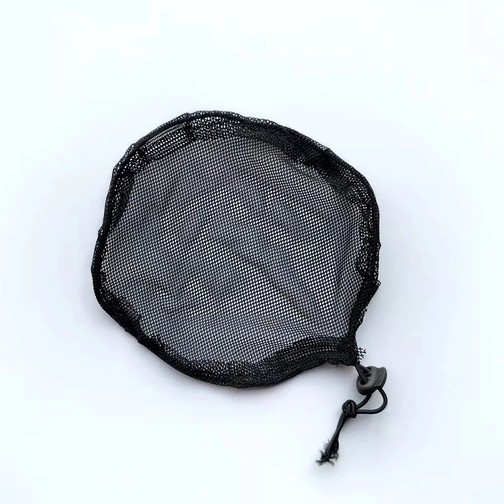 Red para moño de pelo, coleta de poliéster, red para hacer moños, coleta, gorro de peluca, red Afro Puff, redes para el cabello negras con correa ajustable