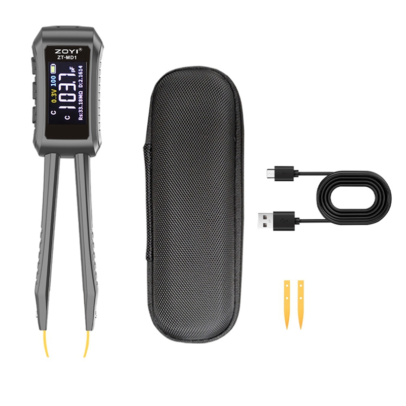 FULL-ZOYI ZT-MD1 ดิจิตอลสมาร์ท Tweezer LCR SMD ESR เครื่องทดสอบความต้านทานความจุตัวเหนี่ยวนําไดโอดทดสอบการแก้จุดบกพร่องซ่อมเครื่องมือ