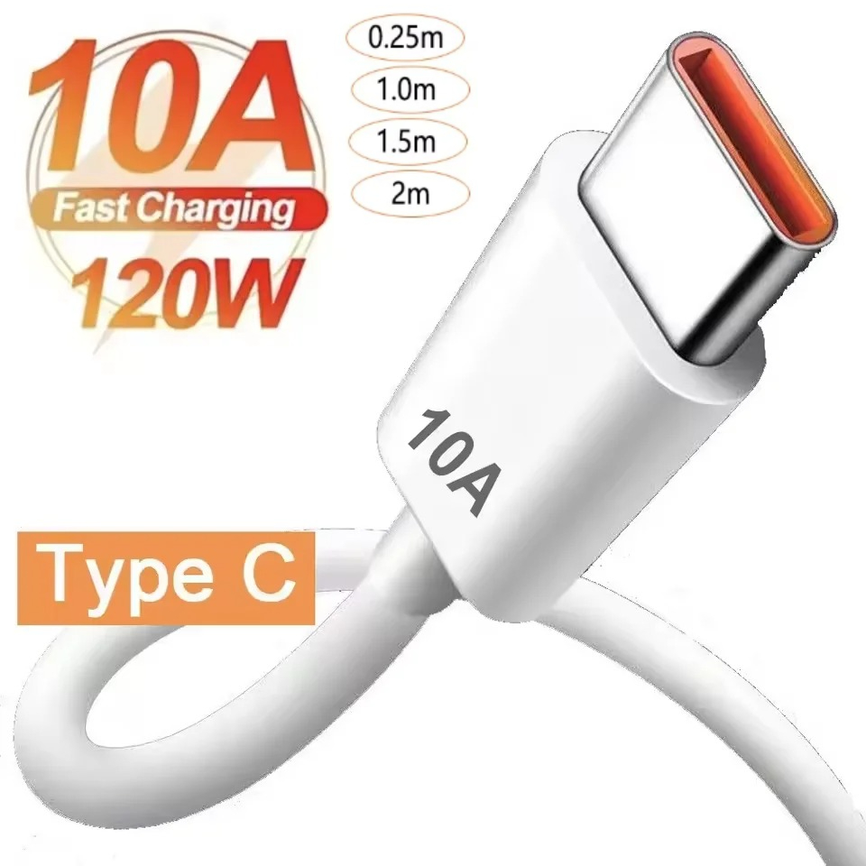 10A USB To Type C High Speed Data Cables 0.25m/1m/1.5m/2m Super Fast Charging Wires Type C Cable Charge Quick Charge Data Cords