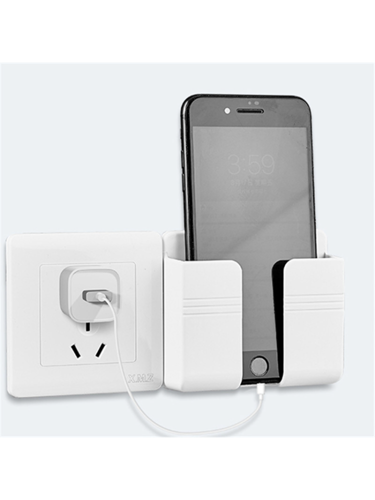 4/2/1Pcs Multifunction Punch Free Wall Mounted Storage Box Organizer TV Remote Control Mounted Mobile Phone Plug Charging Holder