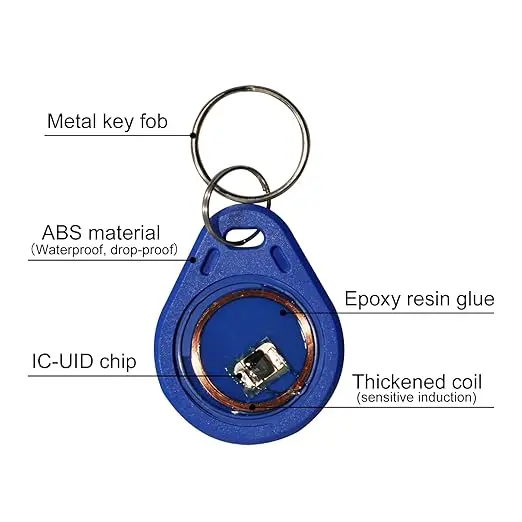 10 PCS GEN1 13.56 MHz UID Writable Rewritable Clone IC Smart Key Fobs, Compatible with MI Classic 1K, RFID Blank Tag