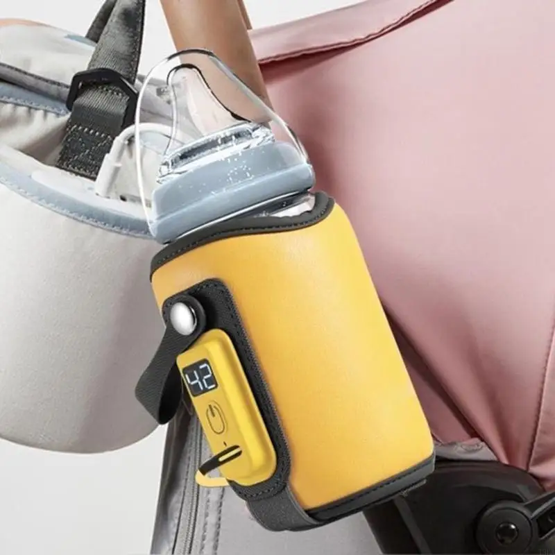 T3LA Aquecedor universal mamadeiras portátil USB Aquecedor garrafas água com temperatura ajustável
