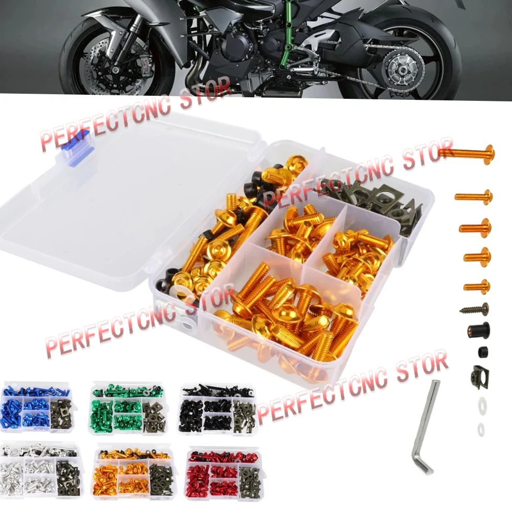 177 teile/schachtel Schrauben Aluminium Windschutzscheibe Schrauben Bunte Befestigungen Schrauben Set Motorrad Verkleidung Bolzen Kit Motorrad Modifizierte Teile