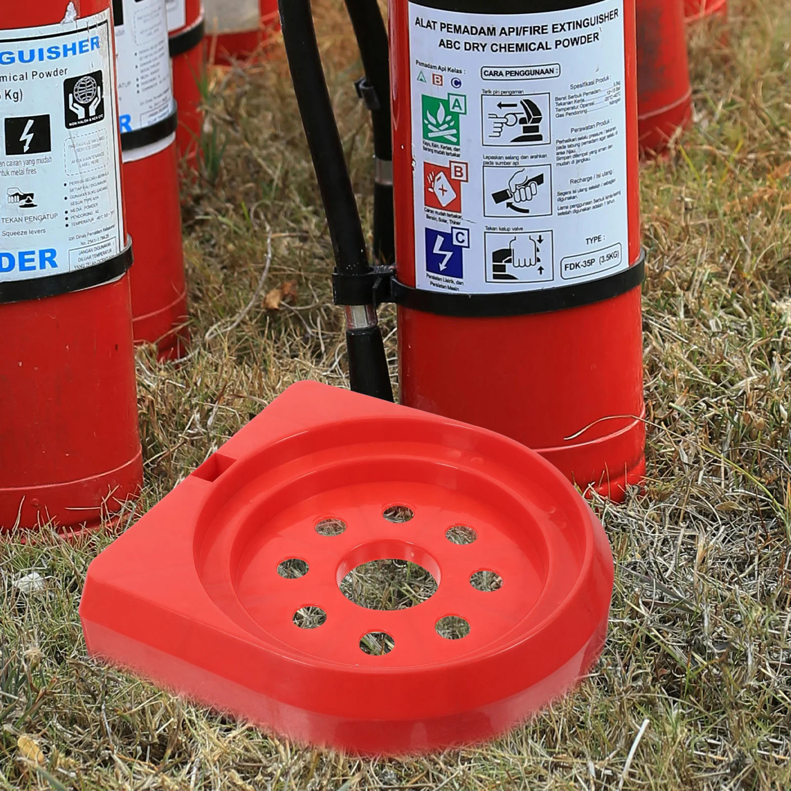 Fire Extinguisher Base Rack for 3-8KG Made of Plastic Material Space Saving Design Ideal for Storing Fire Extinguishers