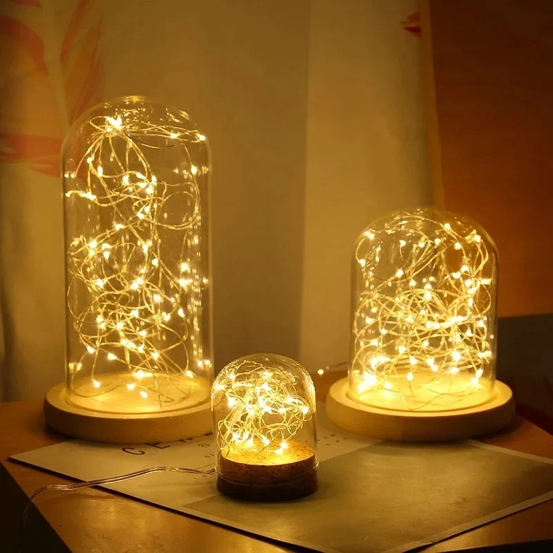 LED Fee Kupferdraht Lichterkette Batterie betrieben Remote Girlande Licht Hochzeits feier Weihnachten für Home Decoration Lichter