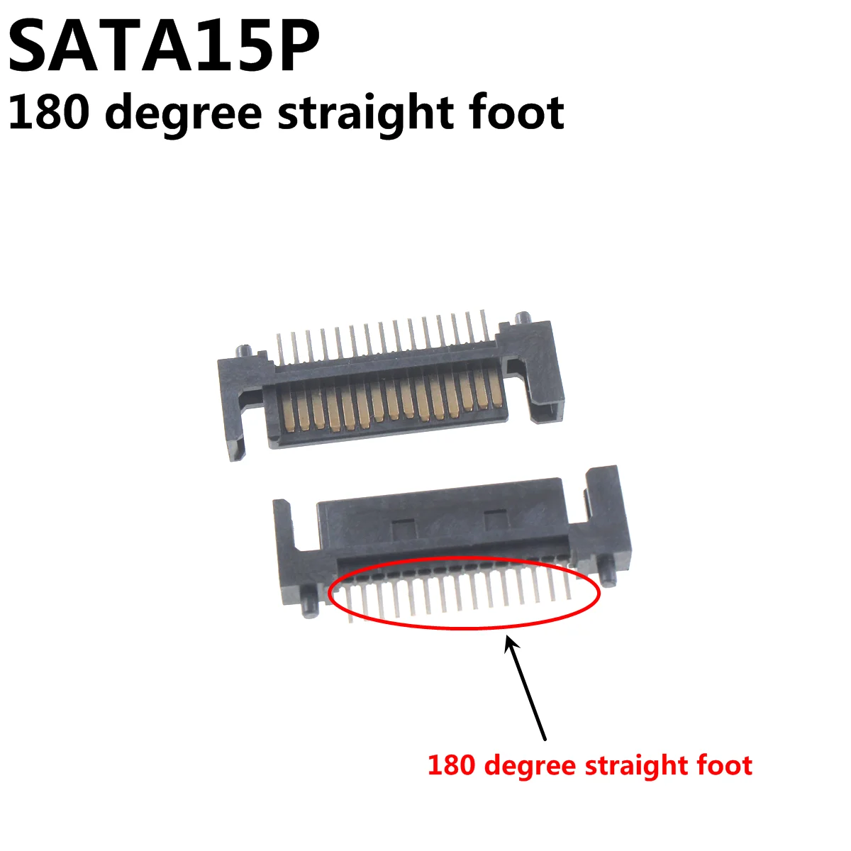 5/2pcs DIY SATA Interface Socket SSD Solid State Drive Seat 7+15P 7P15P DIP STRAIGHT BEND 22PIN Male Sata Connector