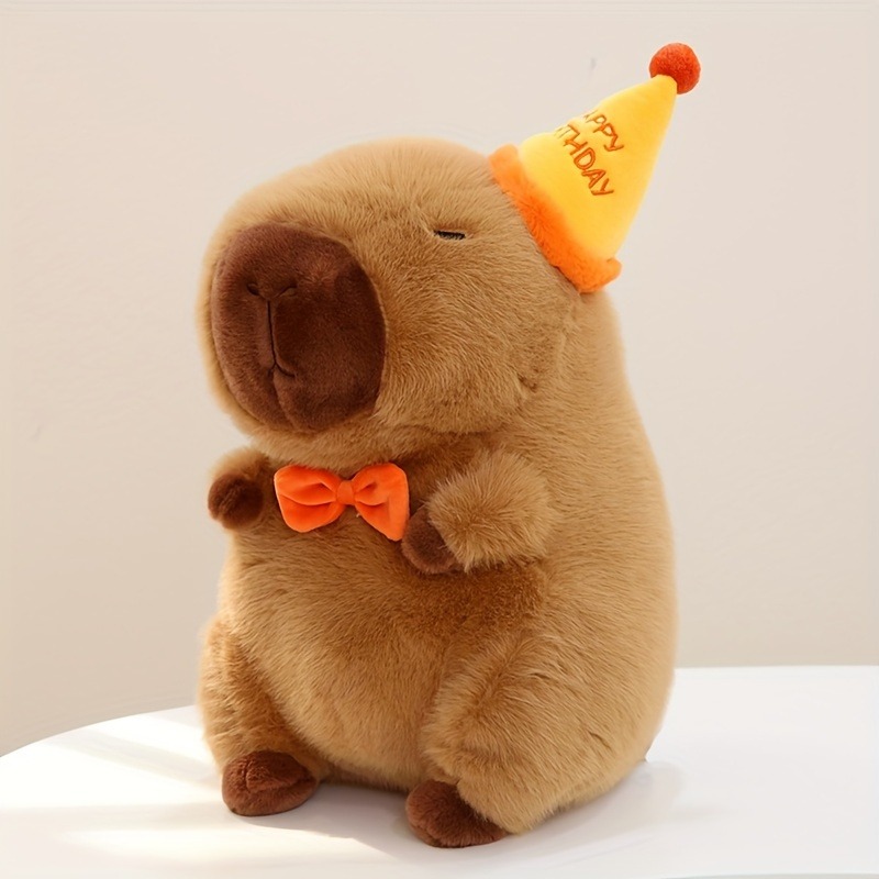 23Cm Capybara Pluche Simulatie Capibara Anime Pluizig Speelgoed Schattige Pop Knuffels Zachte Pop Pluche Kerst Thanksgiving Gift