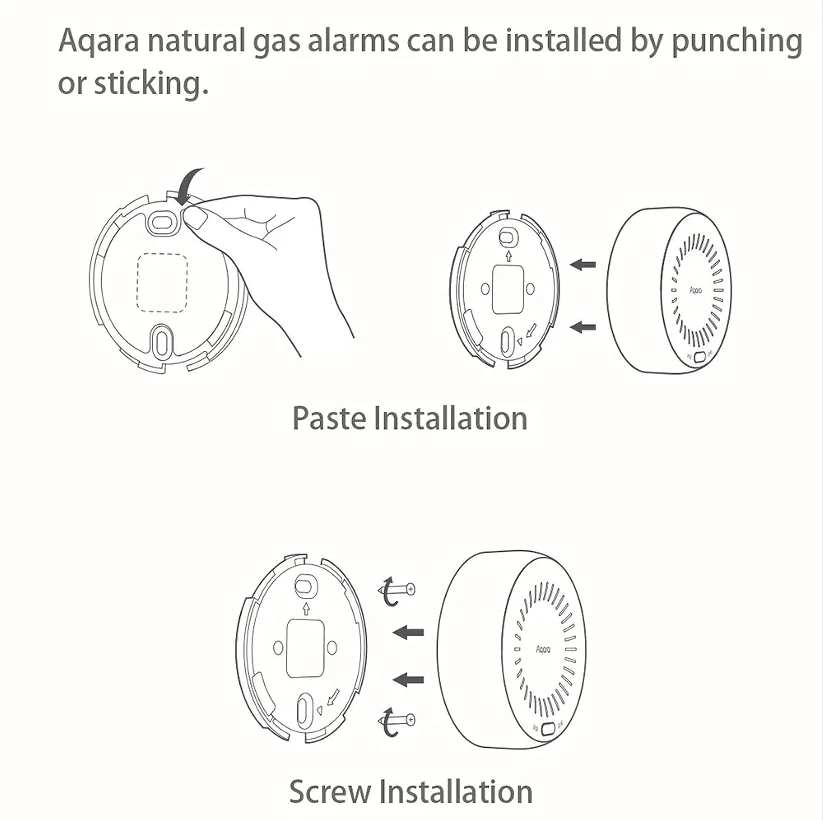 Aqara original detector de gás natural zigbee alarme de vazamento de gás ligação inteligente trabalho de segurança em casa inteligente com homekit app