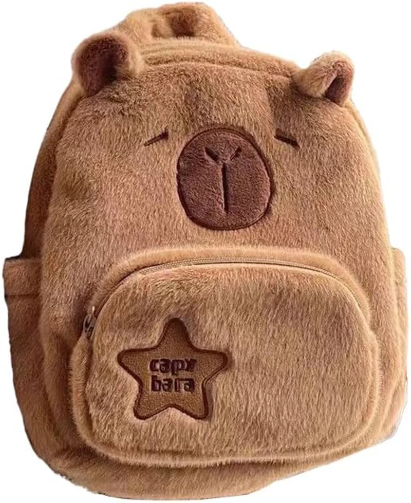 Kawaii Capybara Pluszowy plecak dla kobiet Wszechstronna kreskówka Zabawna torba na ramię Capibala Torba na ramię o dużej pojemności