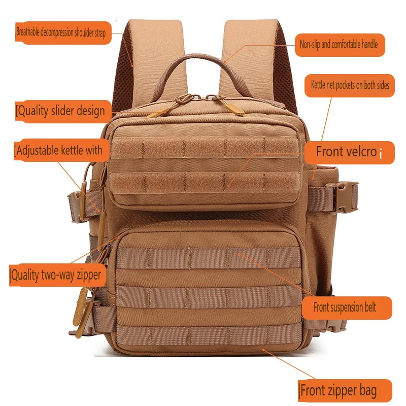 9L スポーツバックパック MOLLE 3 日バグアウトバッグミニアウトドアパック女性男性 EDC キャンプハイキングリュックサック