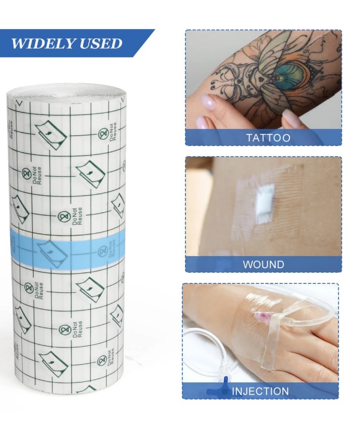 5 メートル防水タトゥー治癒 PU フィルムアフターケア保護包帯透明皮膚修復ラップロール供給