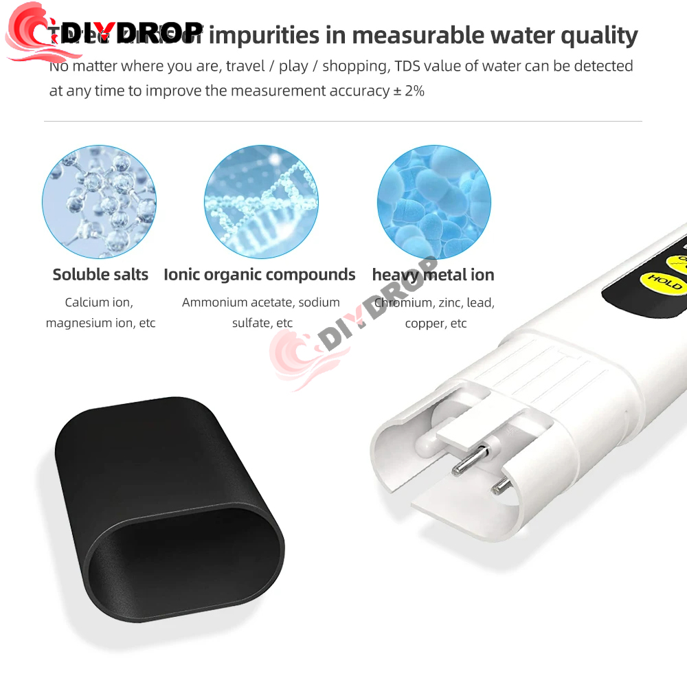TDS метр цифровой тестер воды 0-9990 ppm анализатор качества питьевой воды монитор фильтр быстрый тест аквариум гидропоника бассейны