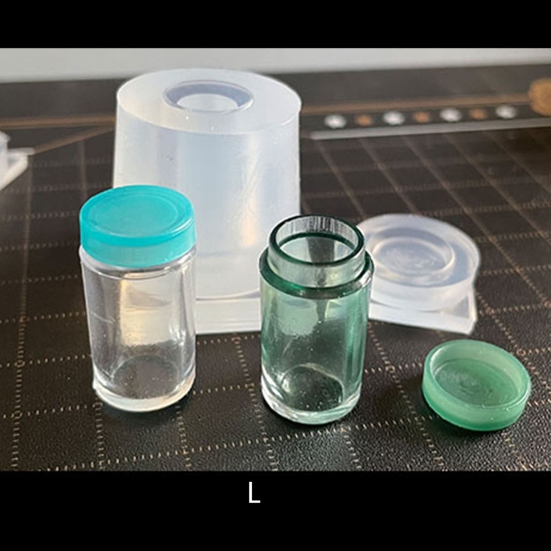 3D Mini Glasflasche Glas Silikon formen Behälter Epoxidharz Gussform DIY Handwerk Desktop Ornament Form handgemachte Schmuck Werkzeug