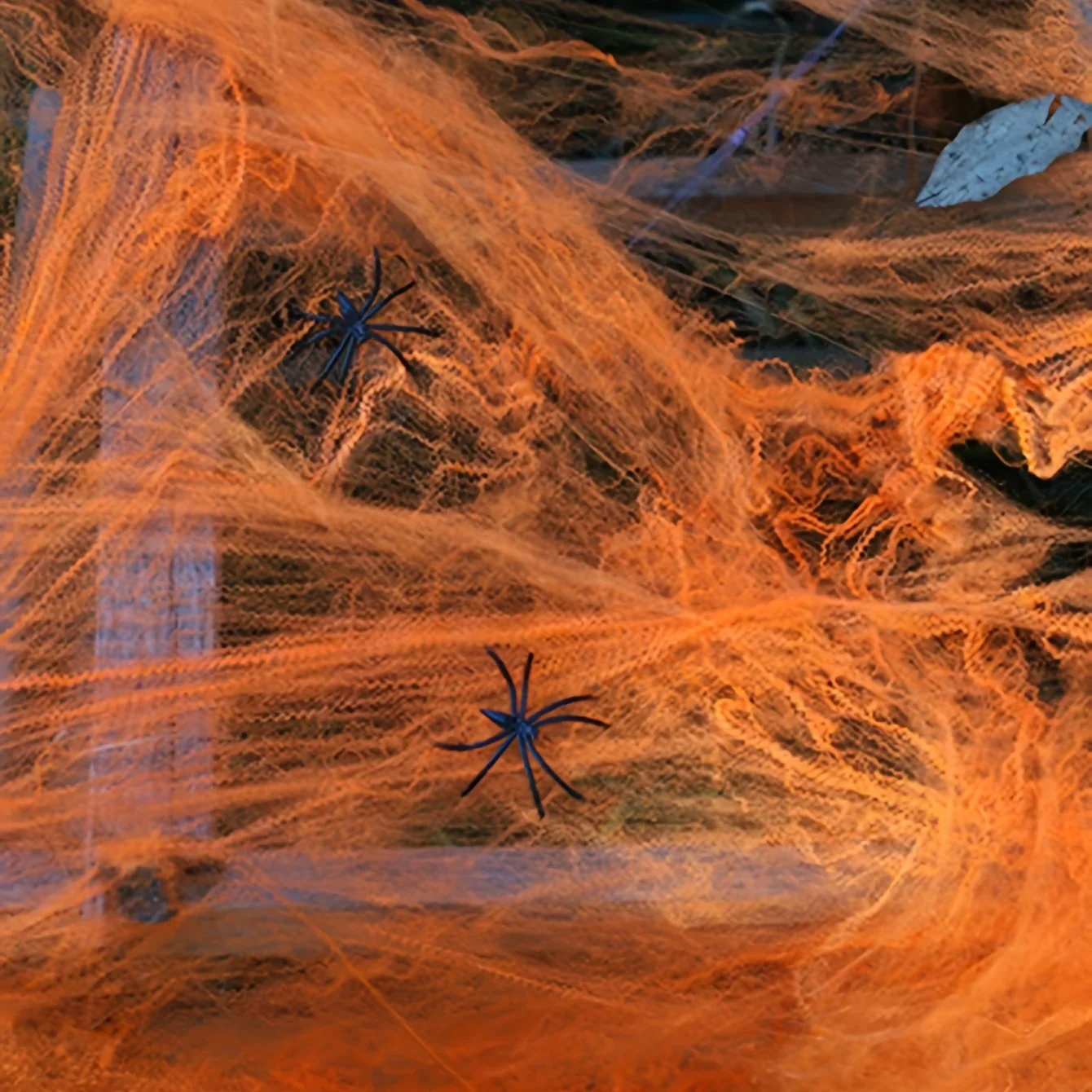 Halloween Spider Net Decor Cotton Simulation Colorful Spider Web Props Secret Room Ghost House Home Decorations Wall Table Decor