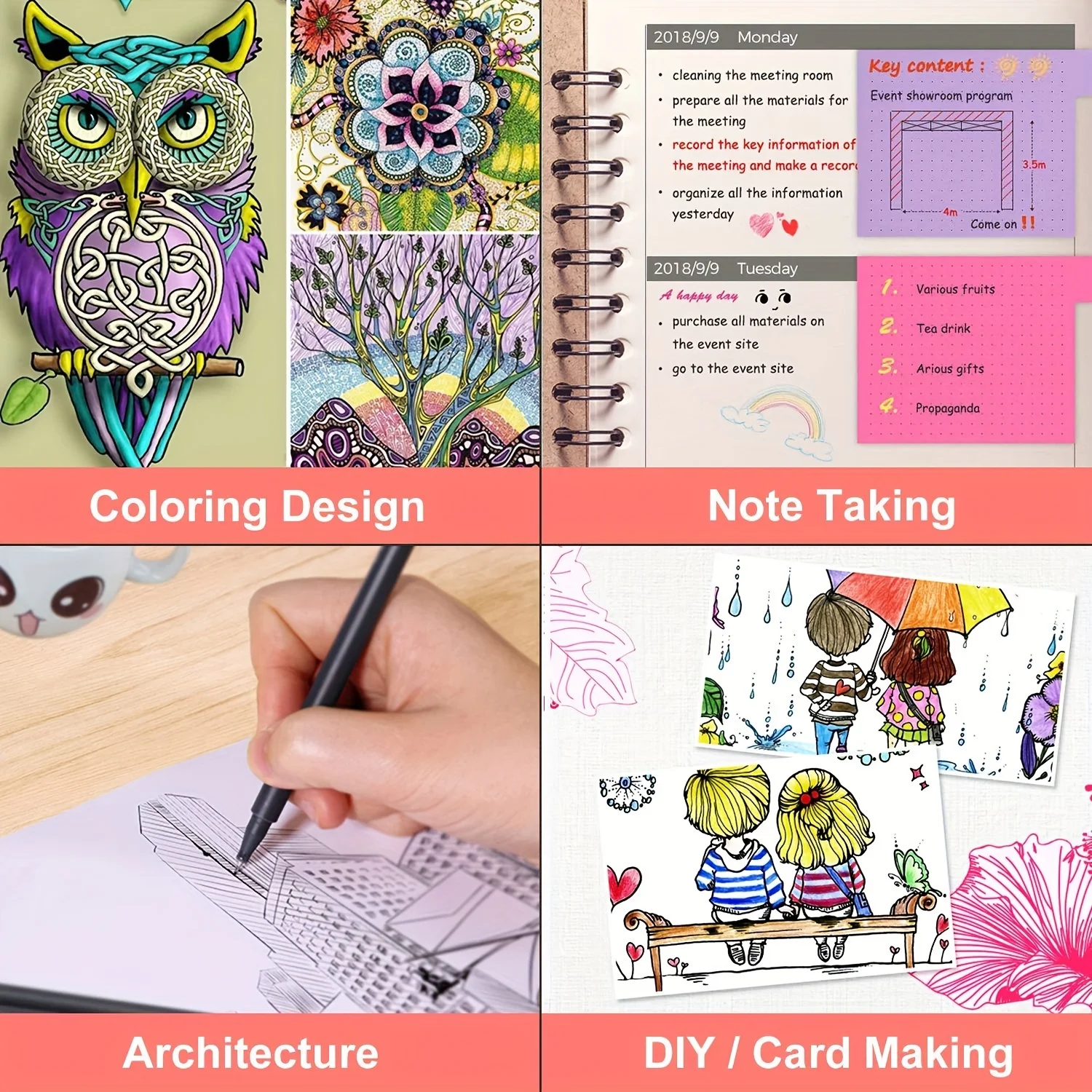 Ensemble de stylos à dessin au trait coloré, 12 à 100 pièces, stylo Fineliner à Micro pointe, dessin, peinture, croquis, marqueur d'art fin, papeterie scolaire et de bureau