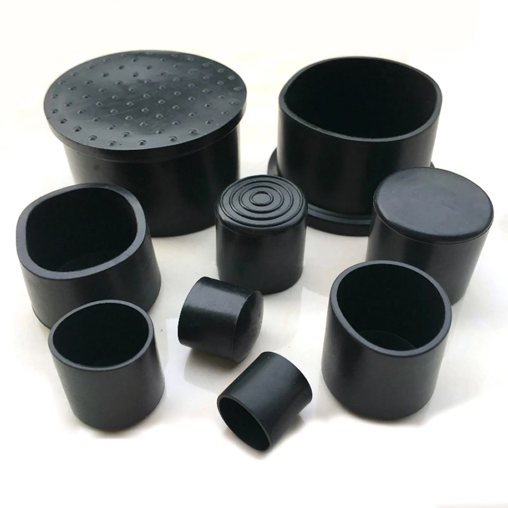 Vòng Đen Ghế Bàn Chân Ống Bao 6Mm ~ 63Mm Ống Ống Cấp Bọc PVC Mềm Mũ Cao Su cho Đồ Nội Thất Chân Bảo Vệ