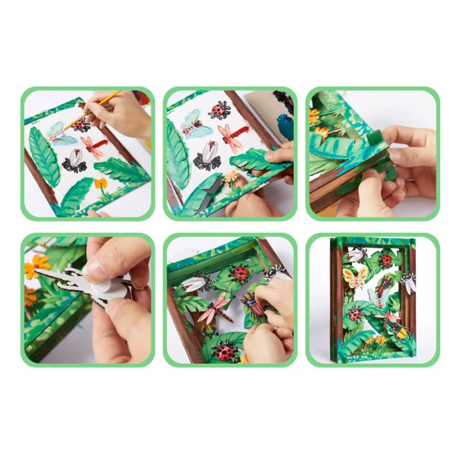 3D Tô Màu Handmade Thủ Công Bộ Dụng Cụ Cho Bé, Không Gian Và Chủ Đề Biển Lắp Ráp Tranh Nghệ Thuật Phụ Kiện-Tương Tác Đồ Chơi Giáo Dục