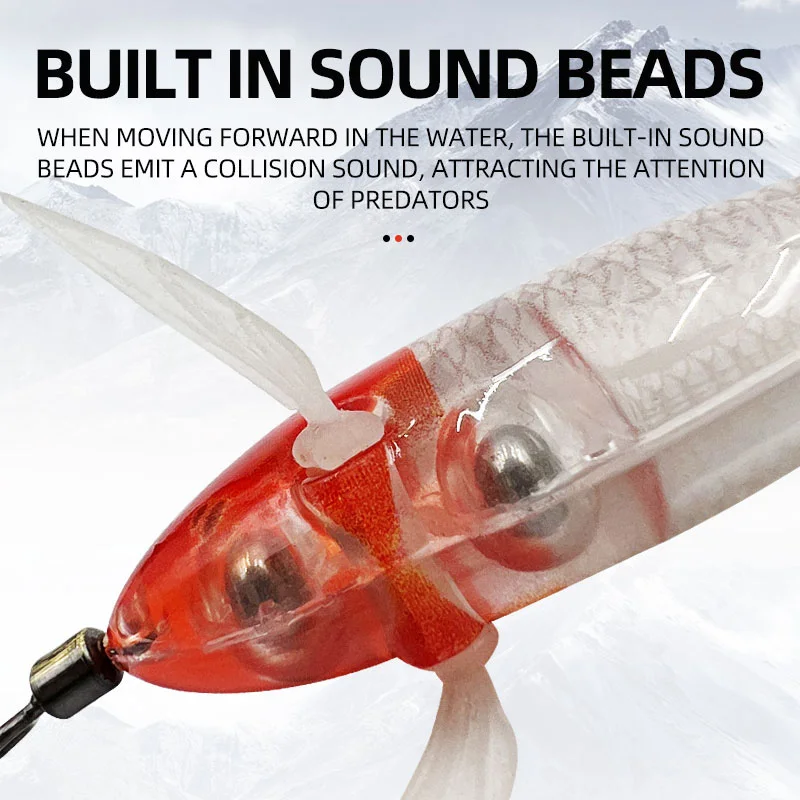 5.7g 5pcs/pack Simulation glow wood shrimp lure lead sinker shrimp bait clamp hook squid hook sea fishing octopus squid bait
