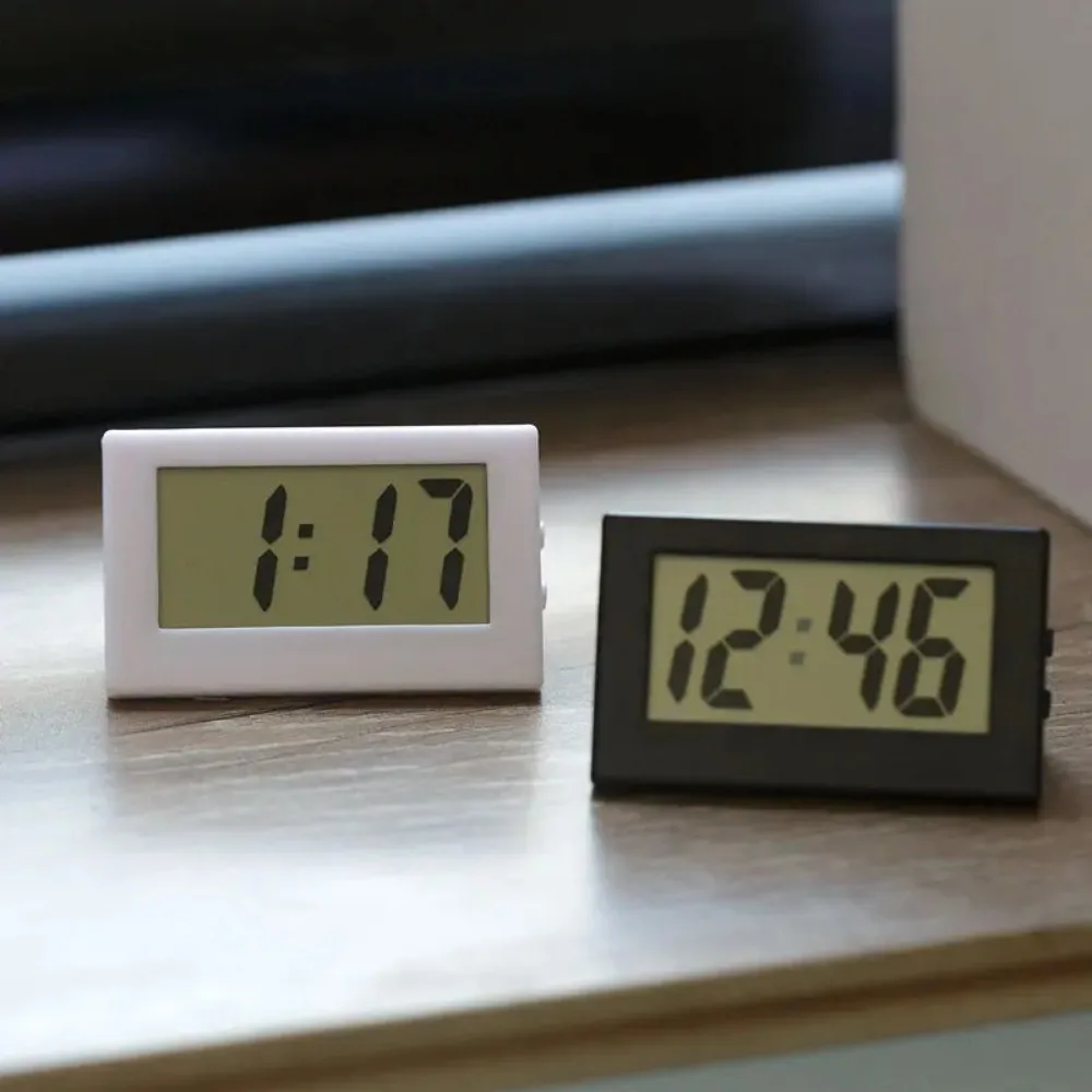 Mini LCD Cyfrowy Zegar Biurkowy na Stół do Domu i Biura