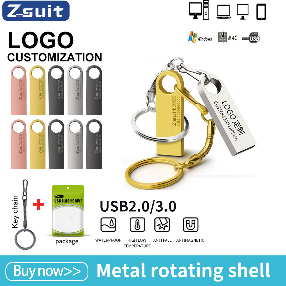 Unidad Flash USB 2,0/3,0 de Metal, 128GB, 256G, resistente al agua, Memory Stick USB de 32G, unidad Flash USB de 64GB, logotipo personalizado, entrega gratuita