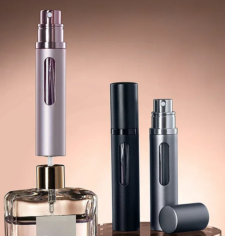 2 uds 5/10ml bomba de llenado inferior botella de Perfume recargable Mini envases cosméticos vacíos portátiles botella atomizador viaje