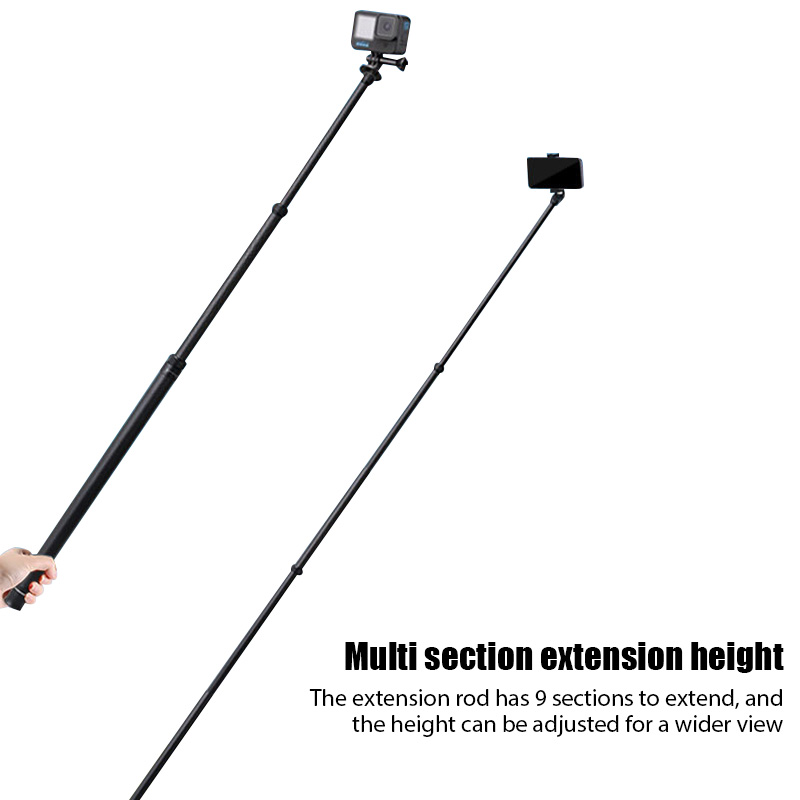290CM niewidoczny przedłużony kijek do selfie z włókna węglowego dla Insta360 X3 GO 3 Action 4 akcesoria do kija do selfie GoPro