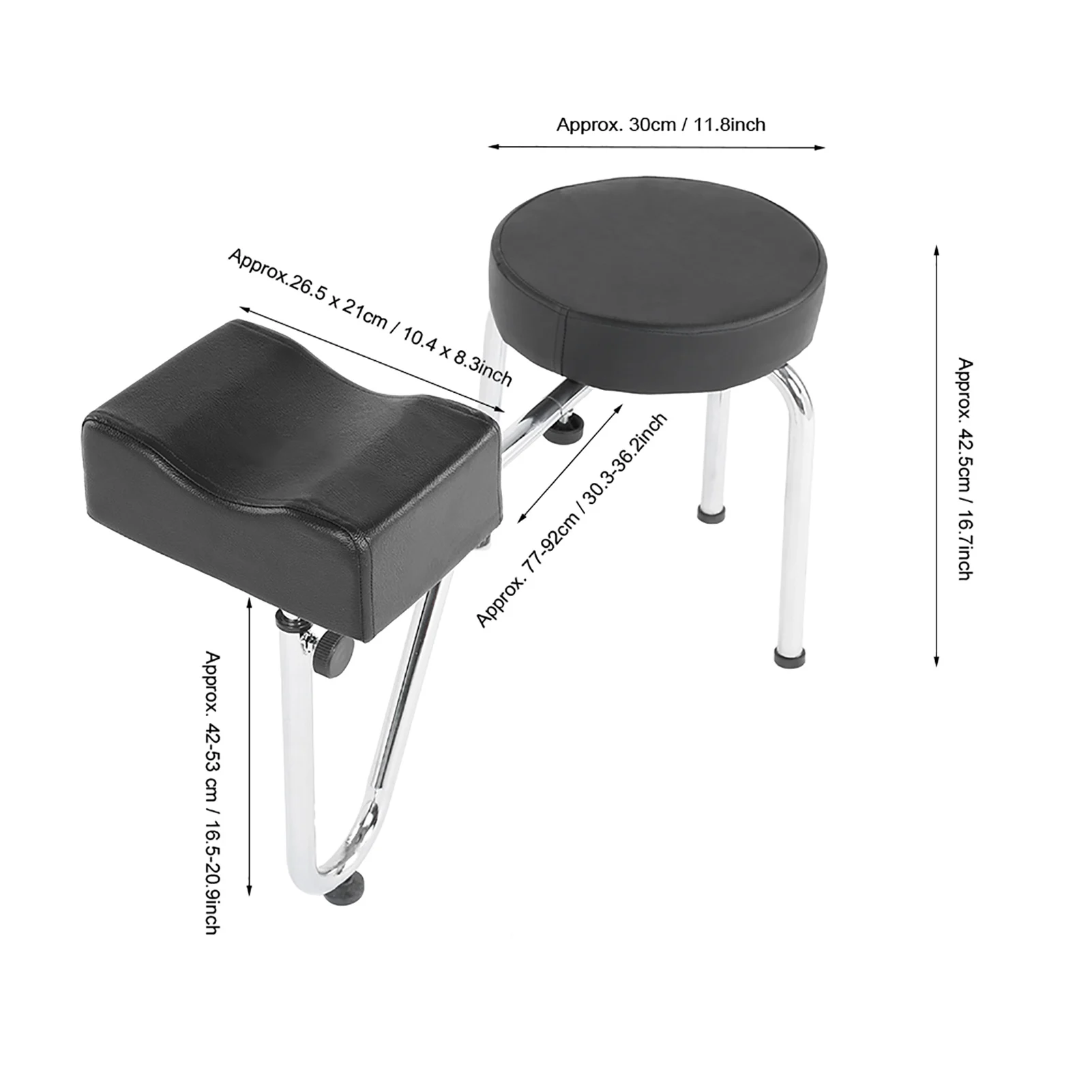 2 colori regolabili in pelle PU tatuaggio gamba bracciolo pad pedicure sgabello sedia pedicure sgabello piede sgabello piede regolabile