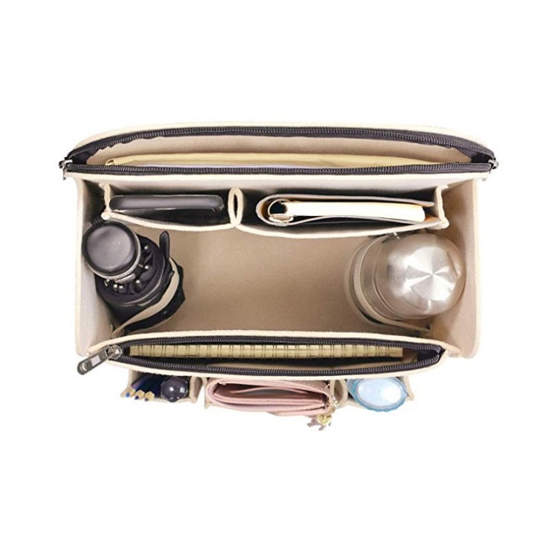 Multi-Pocket Insert Bag Organizer for Longchamp Backpack Storage Bag Felt Backpack Inner Bag Liner Bag