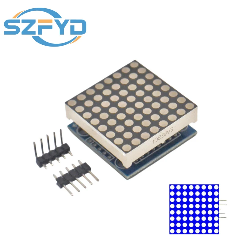 Max7219 módulo de controle de matriz de pontos, driver de controle de microcontrolador, kit diy, módulo de exibição de led mcu