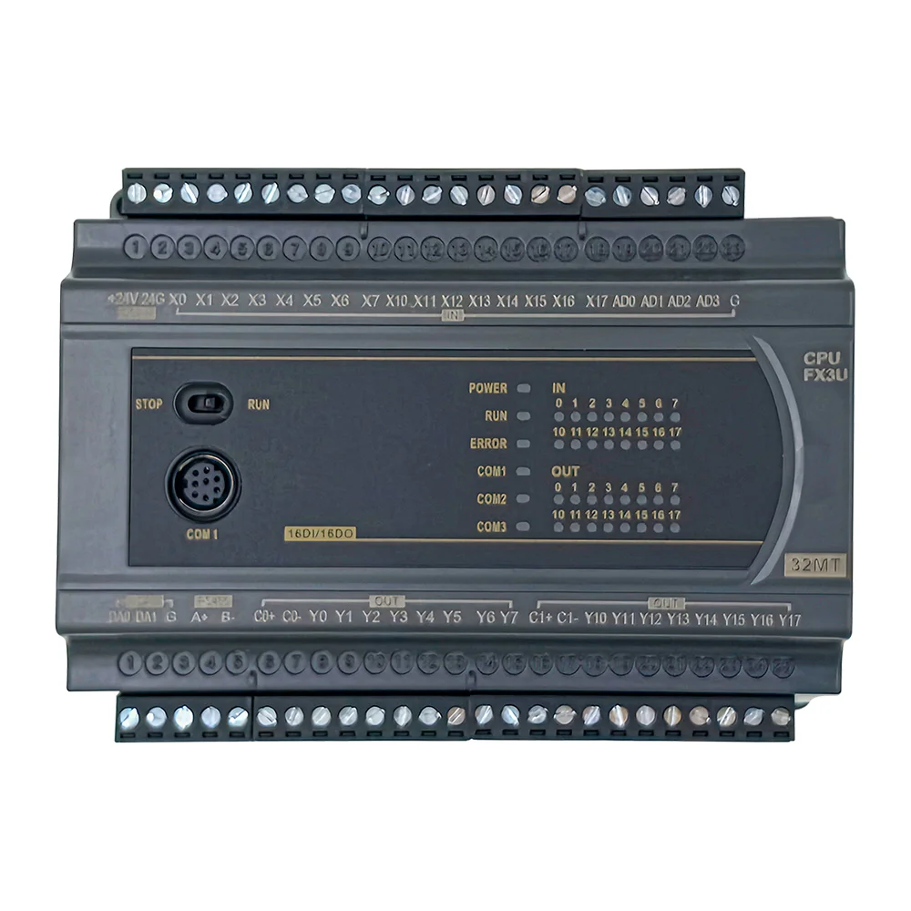 FX3U 14/24/32/40/60 MR/MT 0-10V analog input RS485 MODBUS Relay transistor Output