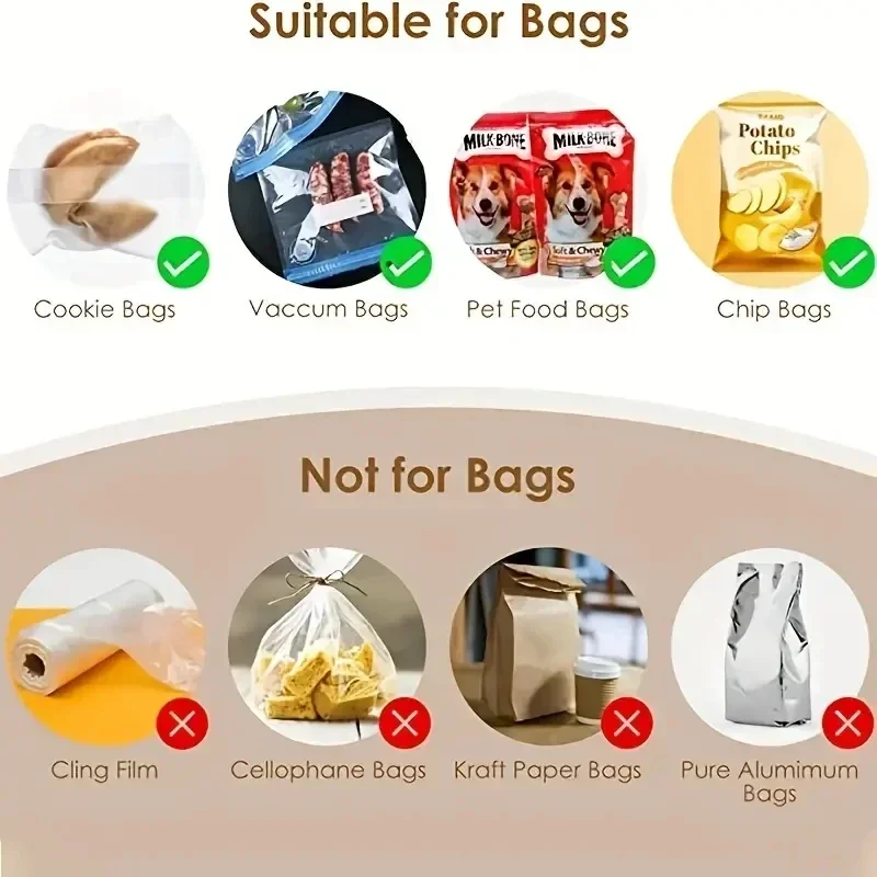Mini macchina per sigillare sacchetti di calore Sacchetti sigillanti per pacchetti Chiusura termica per sacchetti per alimenti in plastica Sigillante portatile Imballaggio Accessori da cucina