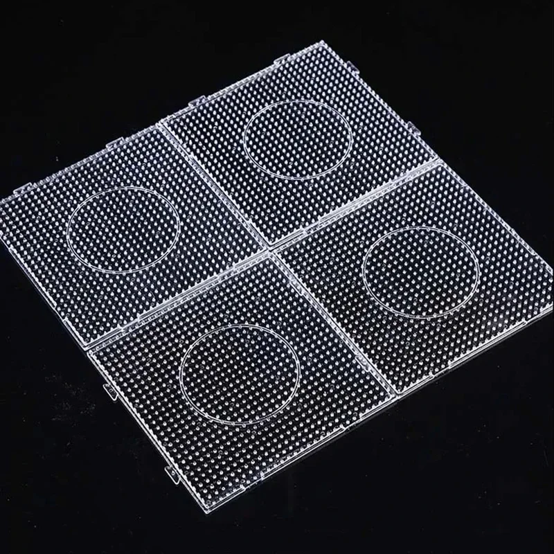 4 Stuks 2.6 Mm/5 Mm Zekering Kralen Transparante Grote Vierkante Pegboards Strijken Kralen Boards Diy Materiaal Template smelten Kralen Pegboard