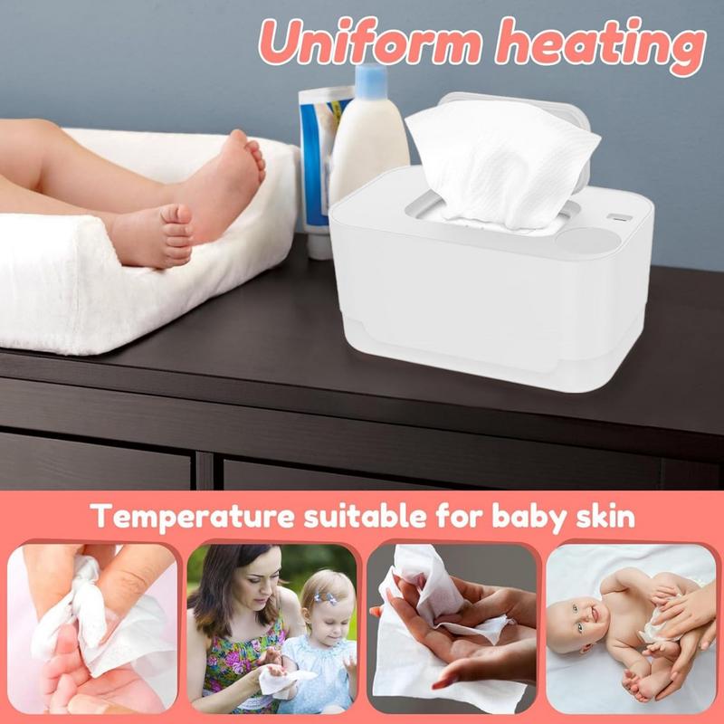 Wipe Warmer Baby Wipes Warmer Dispenser With Even Heating Portable Space-Saving Diaper Heater Holder Case For Living Room