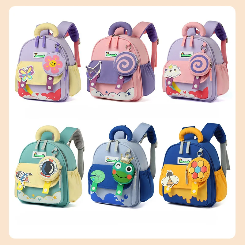 การ์ตูนน่ารักน้ําหนักเบาโรงเรียนอนุบาลก่อนวัยเรียน Bookbags เด็กวัยหัดเดินสัตว์กระเป๋านักเรียนอาหารกลางวันกระเป๋าเป้สะพายหลังสําหรับเด็กชายหญิงกระเป๋าเดินทาง
