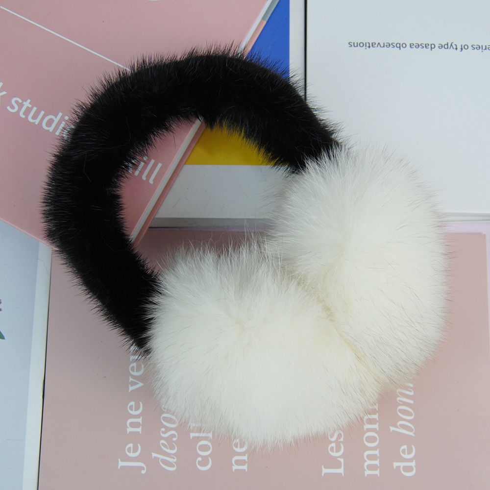 뜨거운 판매 여자 자연 진짜 여우 모피 귀마개 겨울 여성 따뜻한 플러시 여우 모피 귀 머프 진짜 밍크 모피 Earlaps와 러시아어 솜털