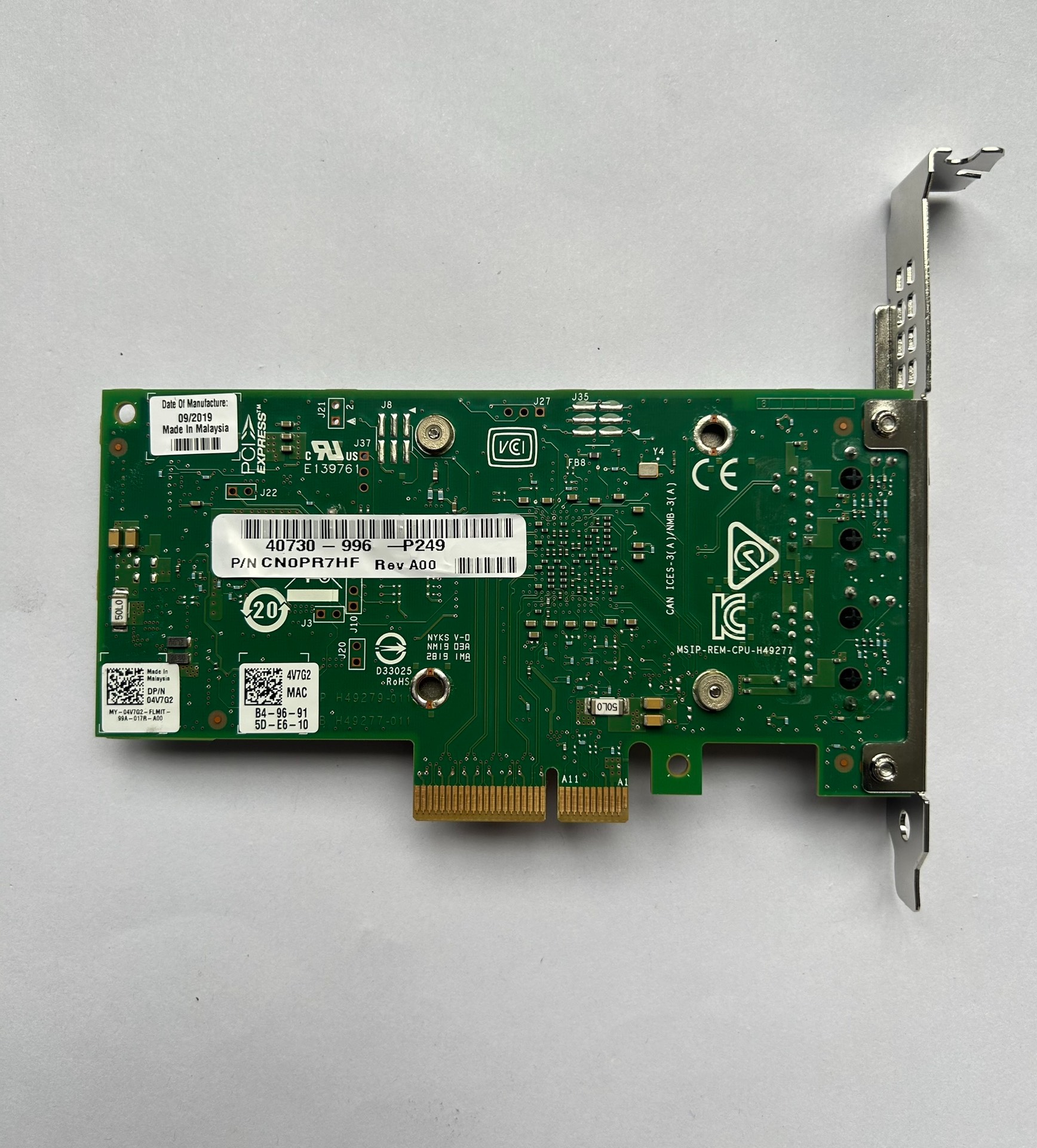 แบรนด์ที่มีชื่อเสียง X550-T2 10G dual-port Ethernet การ์ด 04V7G2