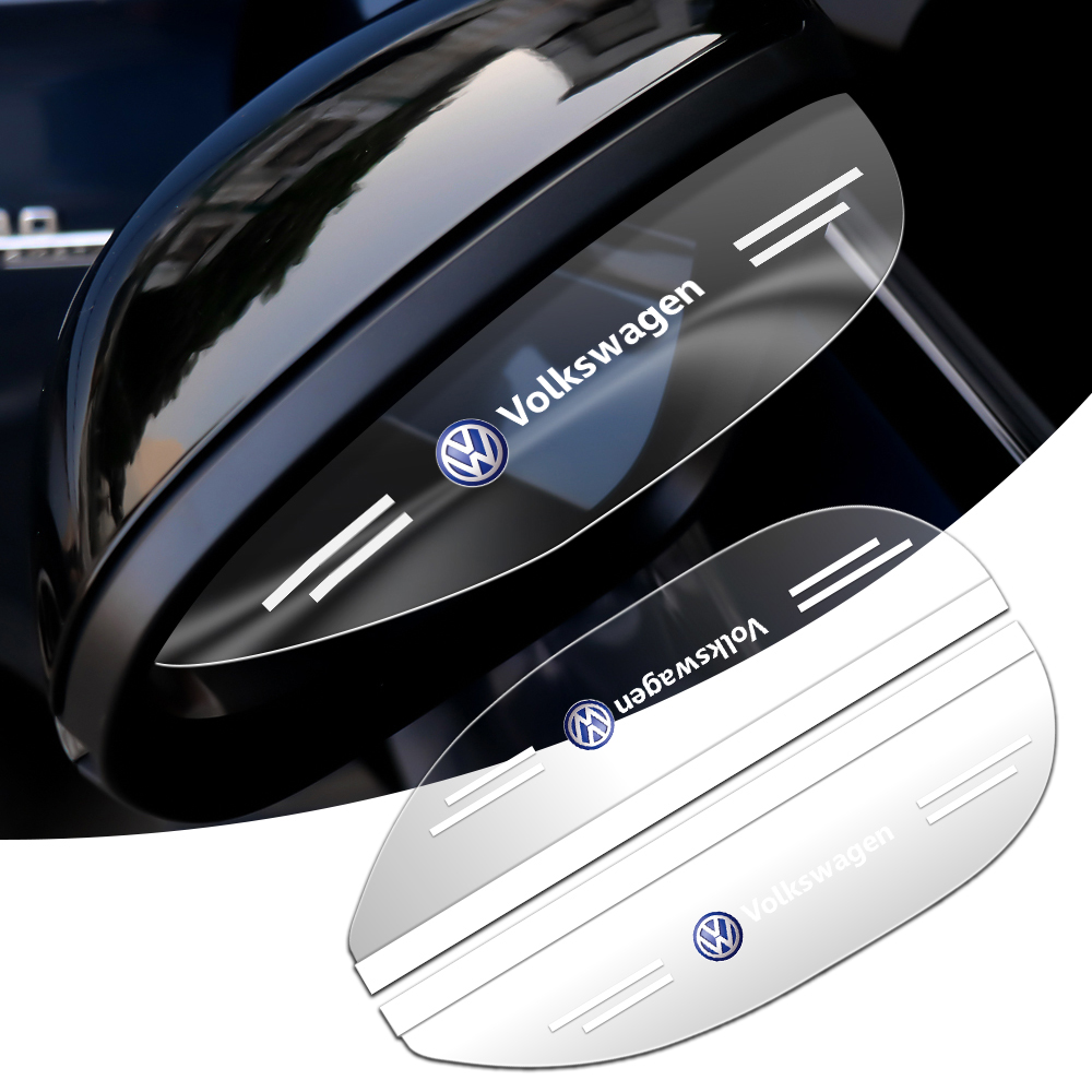 2 шт. автомобильное боковое зеркало заднего вида, козырек от дождя, козырек для бровей, автоаксессуары для Volkswagen Golf 4 Motion GTI MK5 MK6 Polo MK7 GTD