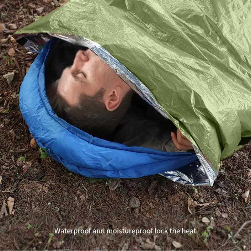 Überlebens schlafsack wieder verwendbarer Biwak-Thermos chlafsack wasserdichte leichte Decke Überlebens ausrüstung multifunktion ales Überleben