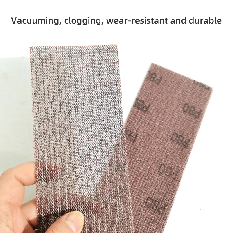5 PCS ATPRO 70MM 420MM Mesh Back Velvet Sandpaper Suitable For MIRKA Rectangular Mesh Gauze Large Area Sanding