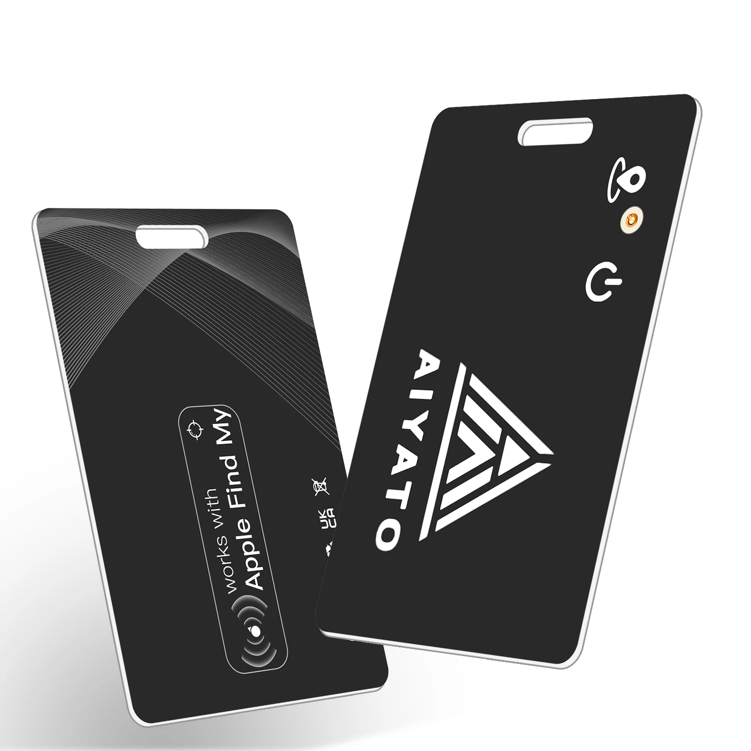Bluetooth Ultrathin 1.8mm Wallet Finder Card Magnetic Charging Works with Apple Find My (iOS Only) Smart Finder Card
